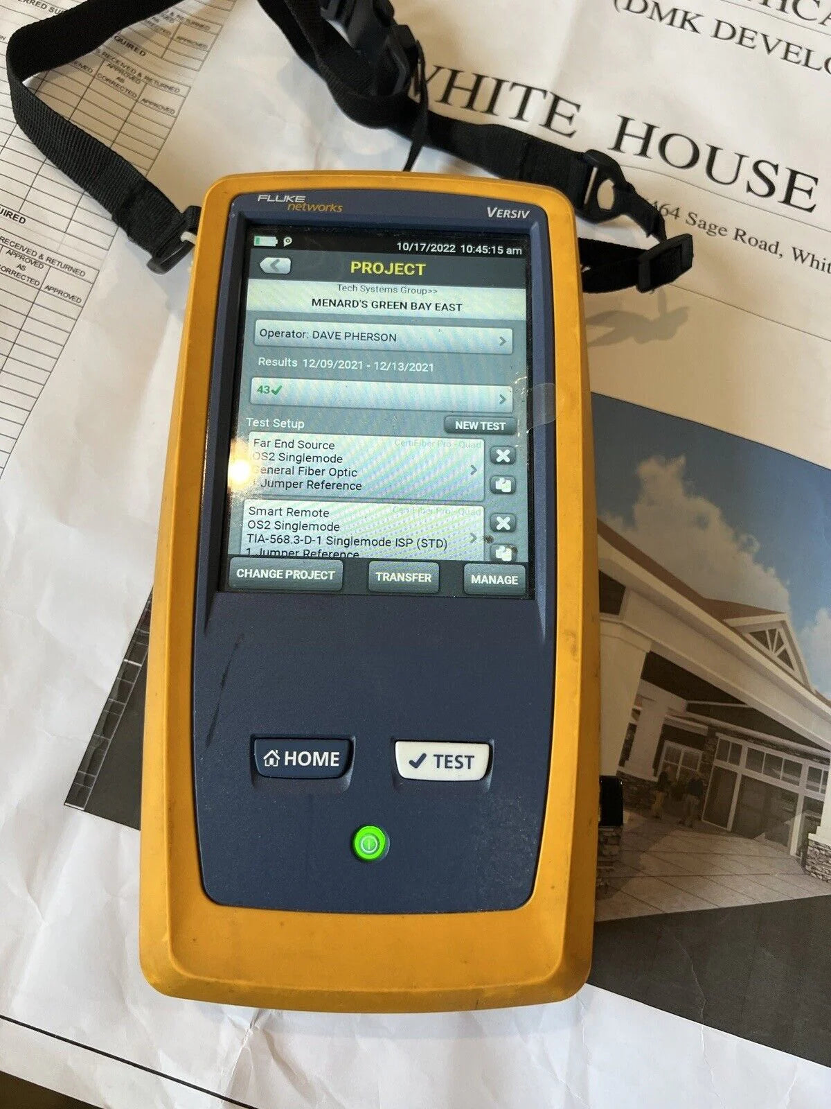 Fluke Networks DSX-8000 Versiv2 DSX Cable Analyzer Cat6a Cat8 Versiv wfiber mod